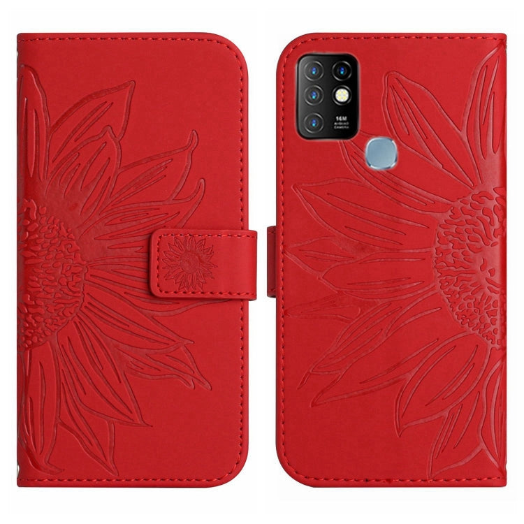 Skin Feel Sun Flower Pattern Flip Leather Phone Case with Lanyard, For Infinix Hot 10, For Infinix Hot 10i / Smart 5 Pro, For Infinix Hot 10S / 10S NFC, For Infinix Hot 11