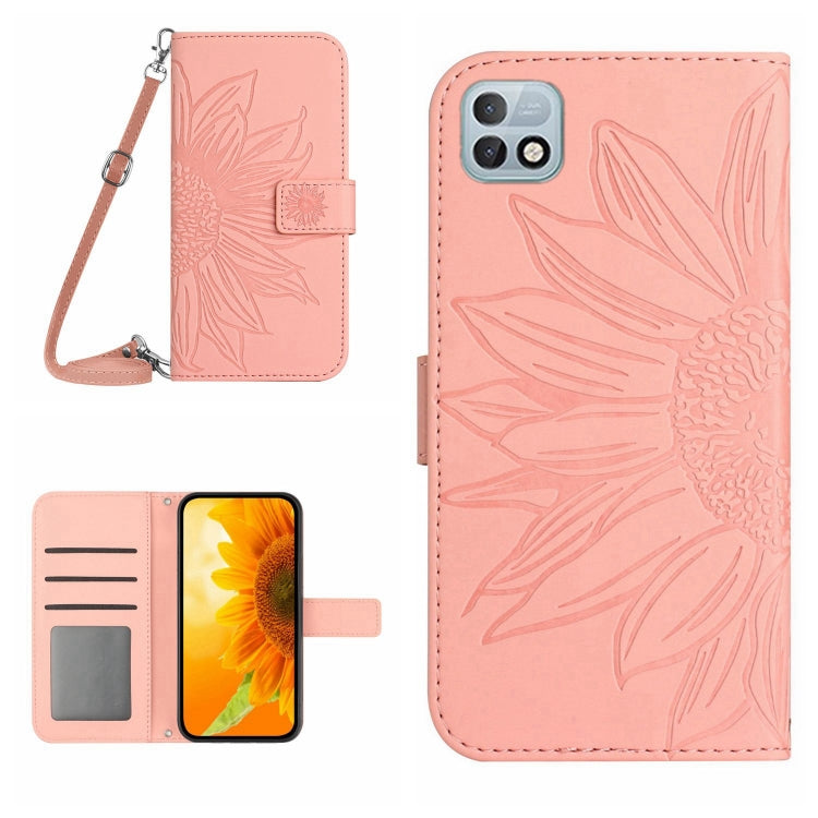 Skin Feel Sun Flower Pattern Flip Leather Phone Case with Lanyard, For Infinix Hot 10, For Infinix Hot 10i / Smart 5 Pro, For Infinix Hot 10S / 10S NFC, For Infinix Hot 11