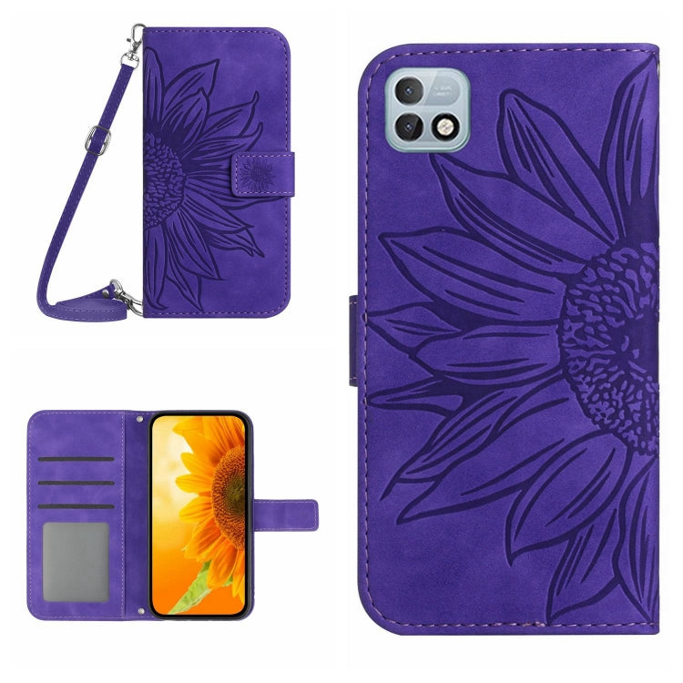 Skin Feel Sun Flower Pattern Flip Leather Phone Case with Lanyard, For Infinix Hot 10, For Infinix Hot 10i / Smart 5 Pro, For Infinix Hot 10S / 10S NFC, For Infinix Hot 11