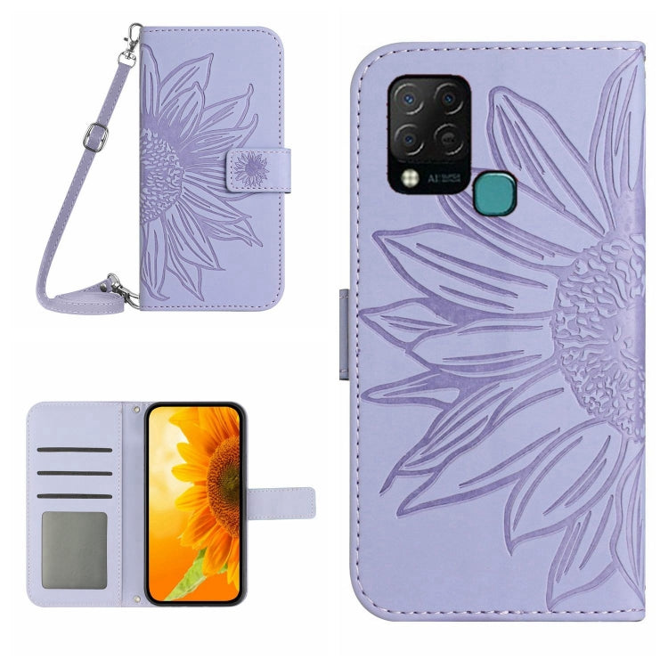 Skin Feel Sun Flower Pattern Flip Leather Phone Case with Lanyard, For Infinix Hot 10, For Infinix Hot 10i / Smart 5 Pro, For Infinix Hot 10S / 10S NFC, For Infinix Hot 11