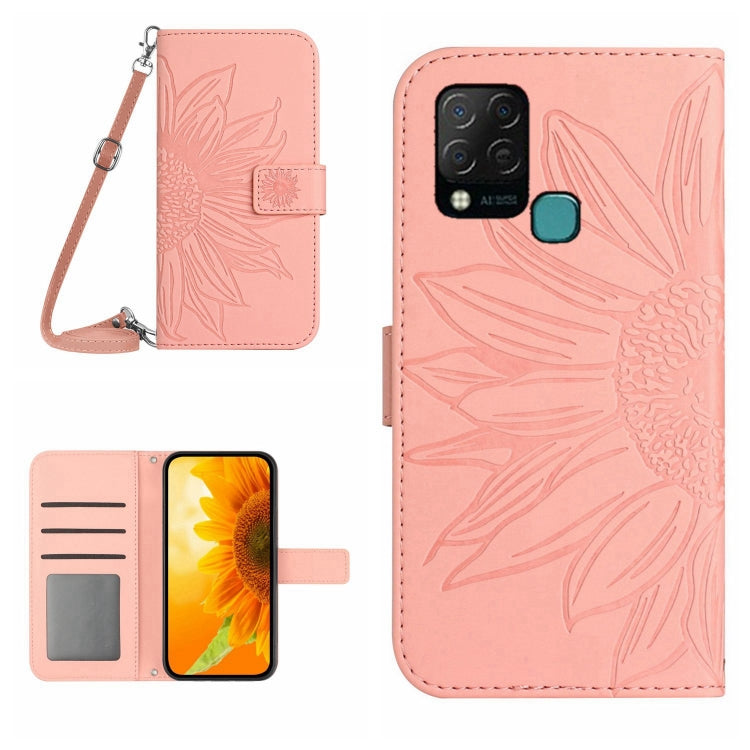 Skin Feel Sun Flower Pattern Flip Leather Phone Case with Lanyard, For Infinix Hot 10, For Infinix Hot 10i / Smart 5 Pro, For Infinix Hot 10S / 10S NFC, For Infinix Hot 11