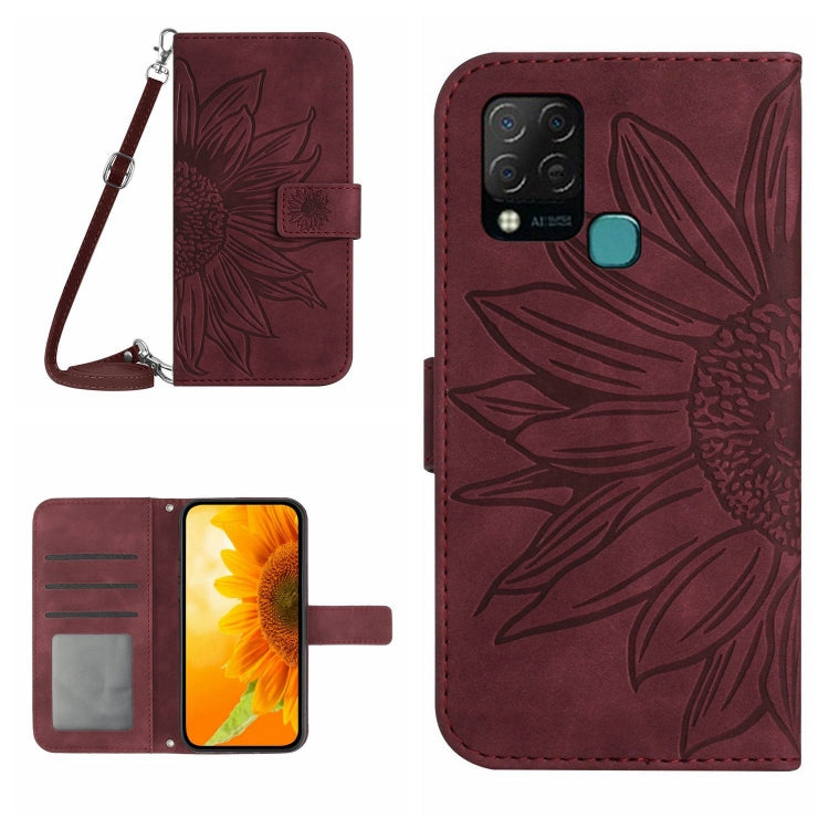Skin Feel Sun Flower Pattern Flip Leather Phone Case with Lanyard, For Infinix Hot 10, For Infinix Hot 10i / Smart 5 Pro, For Infinix Hot 10S / 10S NFC, For Infinix Hot 11