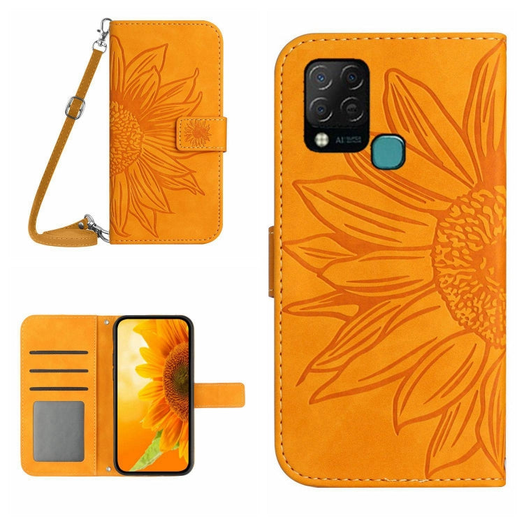 Skin Feel Sun Flower Pattern Flip Leather Phone Case with Lanyard, For Infinix Hot 10, For Infinix Hot 10i / Smart 5 Pro, For Infinix Hot 10S / 10S NFC, For Infinix Hot 11