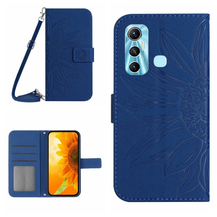 Skin Feel Sun Flower Pattern Flip Leather Phone Case with Lanyard, For Infinix Hot 10, For Infinix Hot 10i / Smart 5 Pro, For Infinix Hot 10S / 10S NFC, For Infinix Hot 11