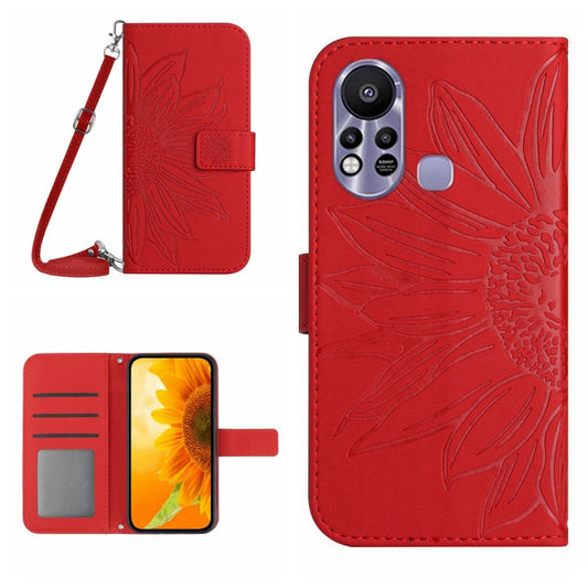 Skin Feel Sun Flower Pattern Flip Leather Phone Case with Lanyard, For Infinix Hot 11S, For Infinix Hot 11S NFC, For Infinix Hot 12, For Infinix Hot 12 Play