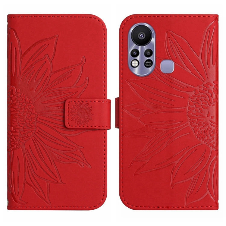 Skin Feel Sun Flower Pattern Flip Leather Phone Case with Lanyard, For Infinix Hot 11S, For Infinix Hot 11S NFC, For Infinix Hot 12, For Infinix Hot 12 Play