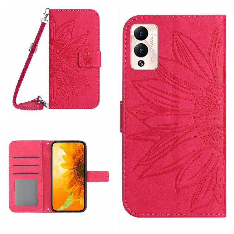 Skin Feel Sun Flower Pattern Flip Leather Phone Case with Lanyard, For Infinix Hot 11S, For Infinix Hot 11S NFC, For Infinix Hot 12, For Infinix Hot 12 Play