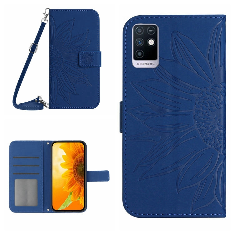 Skin Feel Sun Flower Pattern Flip Leather Phone Case with Lanyard, For Infinix Hot 12i, For Infinix Note 10, For Infinix Note 10 Pro, For Infinix Note 11