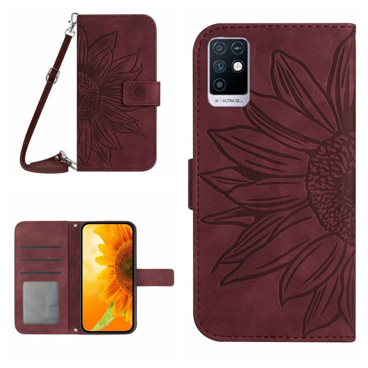 Skin Feel Sun Flower Pattern Flip Leather Phone Case with Lanyard, For Infinix Hot 12i, For Infinix Note 10, For Infinix Note 10 Pro, For Infinix Note 11