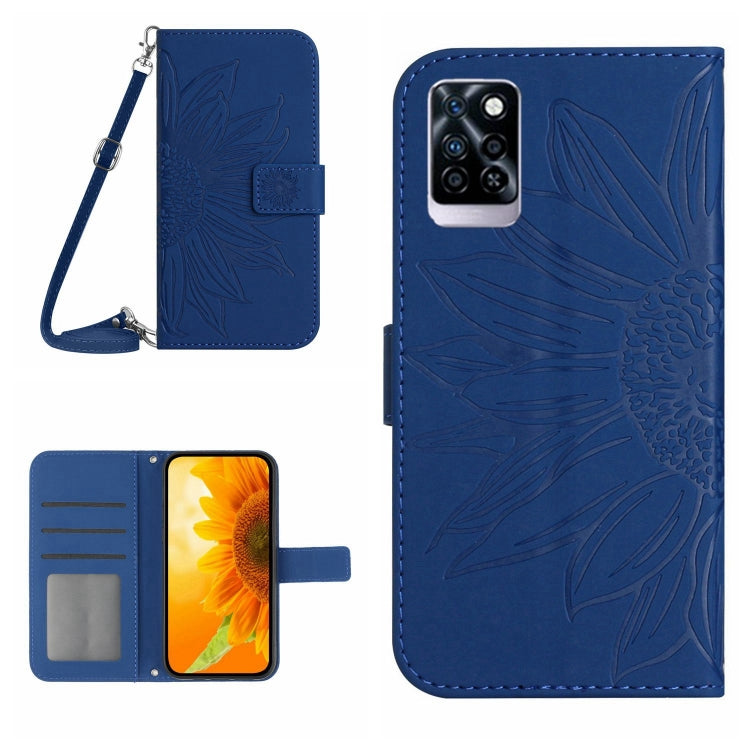 Skin Feel Sun Flower Pattern Flip Leather Phone Case with Lanyard, For Infinix Hot 12i, For Infinix Note 10, For Infinix Note 10 Pro, For Infinix Note 11