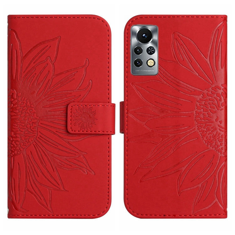 Skin Feel Sun Flower Pattern Flip Leather Phone Case with Lanyard, For Infinix Note 11 Pro / Note 11s, For Infinix Note 12 G96, For Infinix Smart 6, For Tecno Camon 17 Pro