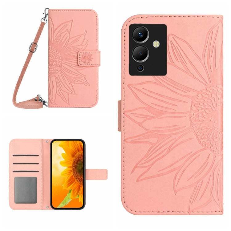 Skin Feel Sun Flower Pattern Flip Leather Phone Case with Lanyard, For Infinix Note 11 Pro / Note 11s, For Infinix Note 12 G96, For Infinix Smart 6, For Tecno Camon 17 Pro