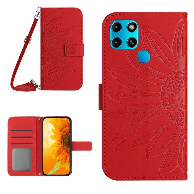 Skin Feel Sun Flower Pattern Flip Leather Phone Case with Lanyard, For Infinix Note 11 Pro / Note 11s, For Infinix Note 12 G96, For Infinix Smart 6, For Tecno Camon 17 Pro