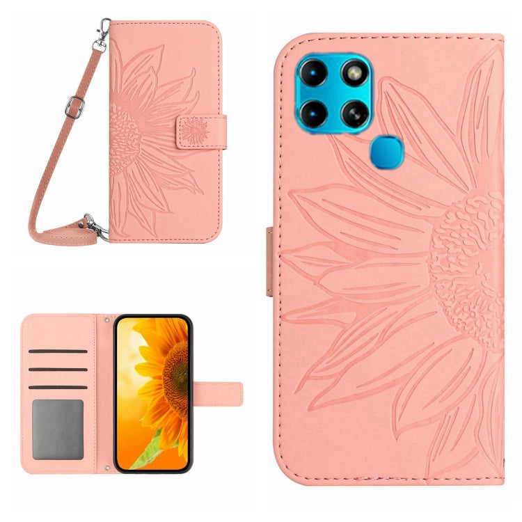 Skin Feel Sun Flower Pattern Flip Leather Phone Case with Lanyard, For Infinix Note 11 Pro / Note 11s, For Infinix Note 12 G96, For Infinix Smart 6, For Tecno Camon 17 Pro