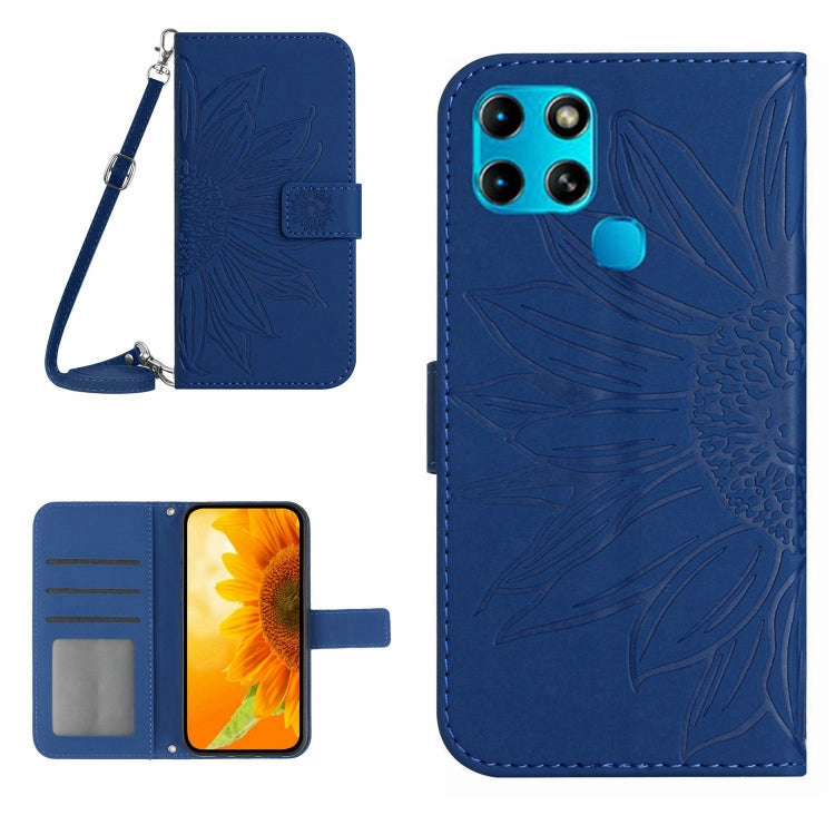 Skin Feel Sun Flower Pattern Flip Leather Phone Case with Lanyard, For Infinix Note 11 Pro / Note 11s, For Infinix Note 12 G96, For Infinix Smart 6, For Tecno Camon 17 Pro