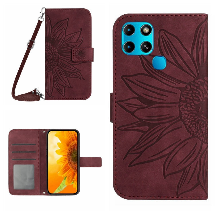Skin Feel Sun Flower Pattern Flip Leather Phone Case with Lanyard, For Infinix Note 11 Pro / Note 11s, For Infinix Note 12 G96, For Infinix Smart 6, For Tecno Camon 17 Pro