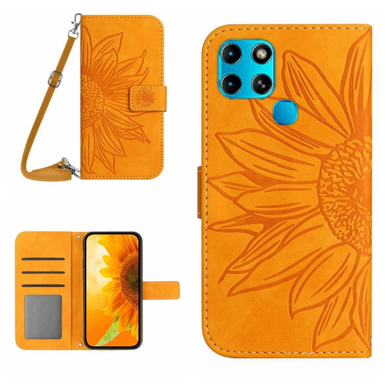 Skin Feel Sun Flower Pattern Flip Leather Phone Case with Lanyard, For Infinix Note 11 Pro / Note 11s, For Infinix Note 12 G96, For Infinix Smart 6, For Tecno Camon 17 Pro