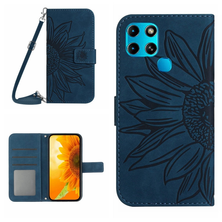 Skin Feel Sun Flower Pattern Flip Leather Phone Case with Lanyard, For Infinix Note 11 Pro / Note 11s, For Infinix Note 12 G96, For Infinix Smart 6, For Tecno Camon 17 Pro