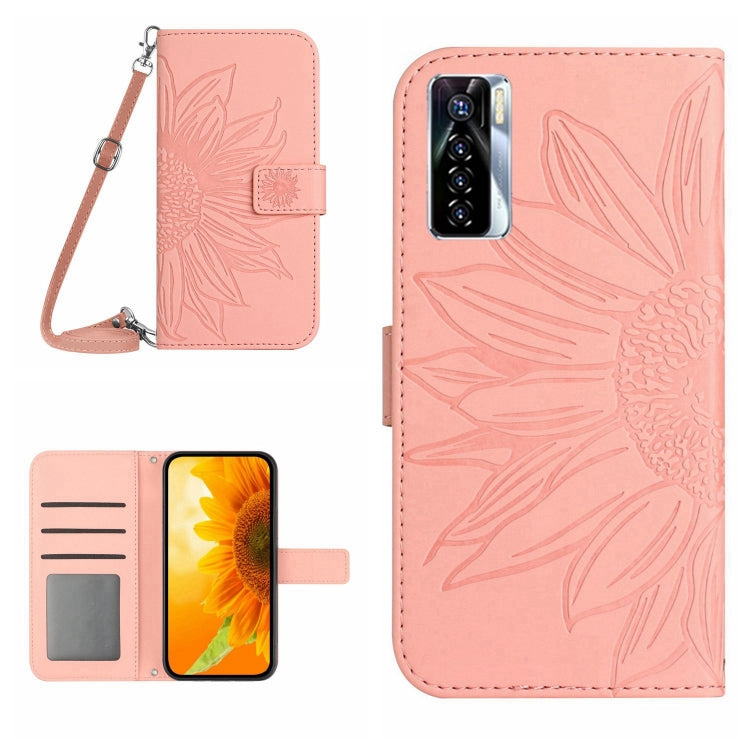 Skin Feel Sun Flower Pattern Flip Leather Phone Case with Lanyard, For Infinix Note 11 Pro / Note 11s, For Infinix Note 12 G96, For Infinix Smart 6, For Tecno Camon 17 Pro