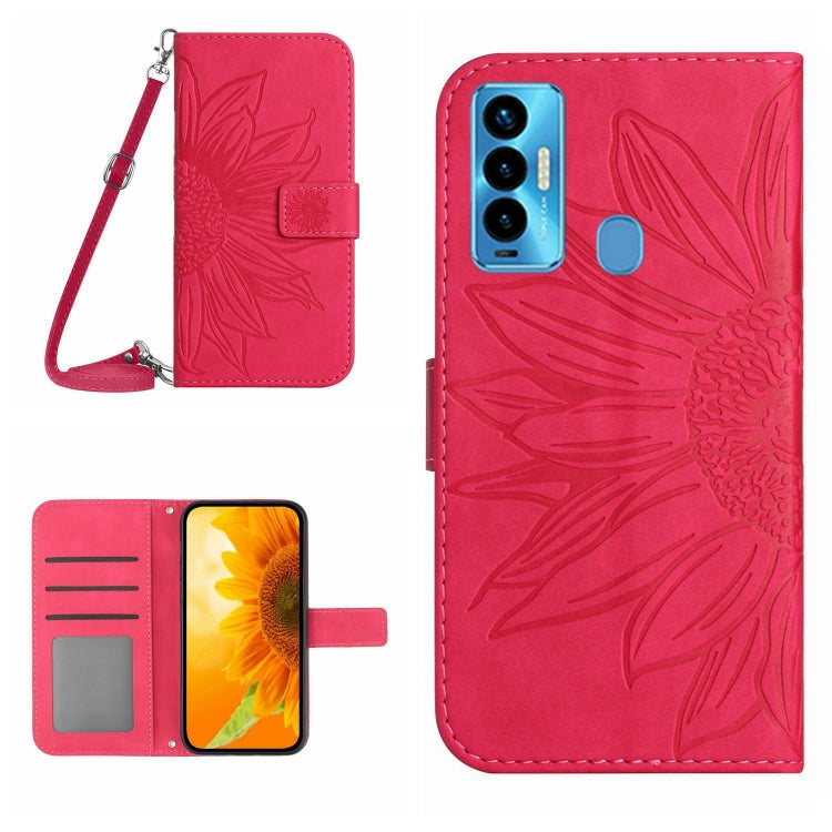 Skin Feel Sun Flower Pattern Flip Leather Phone Case with Lanyard, For Tecno Camon 17P, For Tecno Camon 18 / 18 P, For Tecno Camon 18i, For Tecno Camon 19 Pro