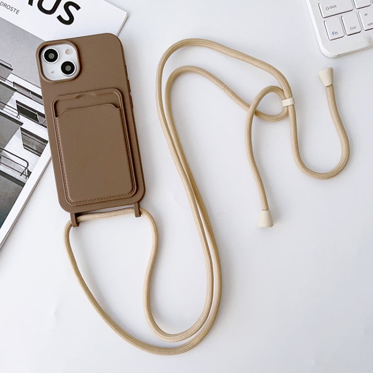 Crossbody Lanyard Elastic Silicone Card Holder Phone Case, For iPhone 14 Pro Max, For iPhone 13, For iPhone 13 Pro