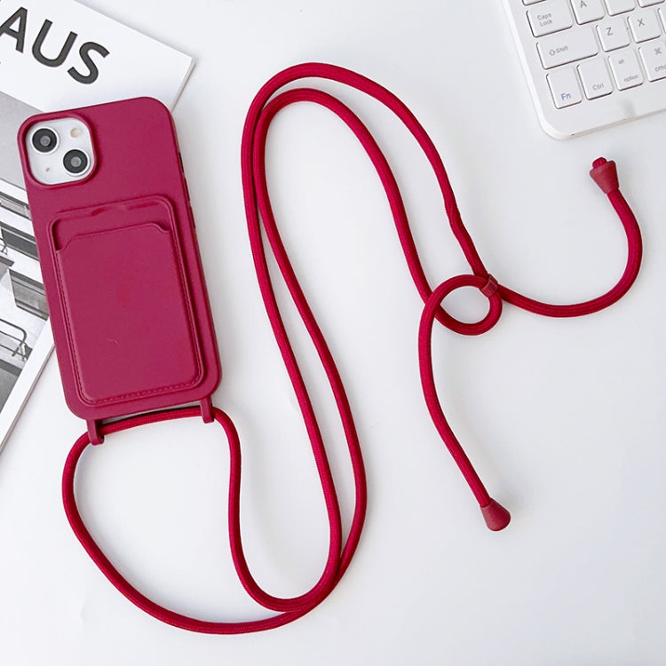 Crossbody Lanyard Elastic Silicone Card Holder Phone Case, For iPhone 13 Pro Max, For iPhone 12, For iPhone 12 Pro