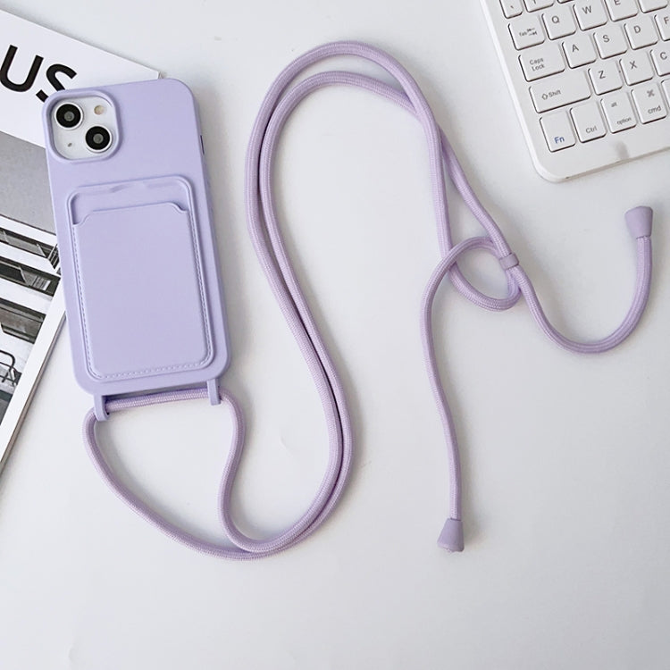 Crossbody Lanyard Elastic Silicone Card Holder Phone Case, For iPhone 13 Pro Max, For iPhone 12, For iPhone 12 Pro