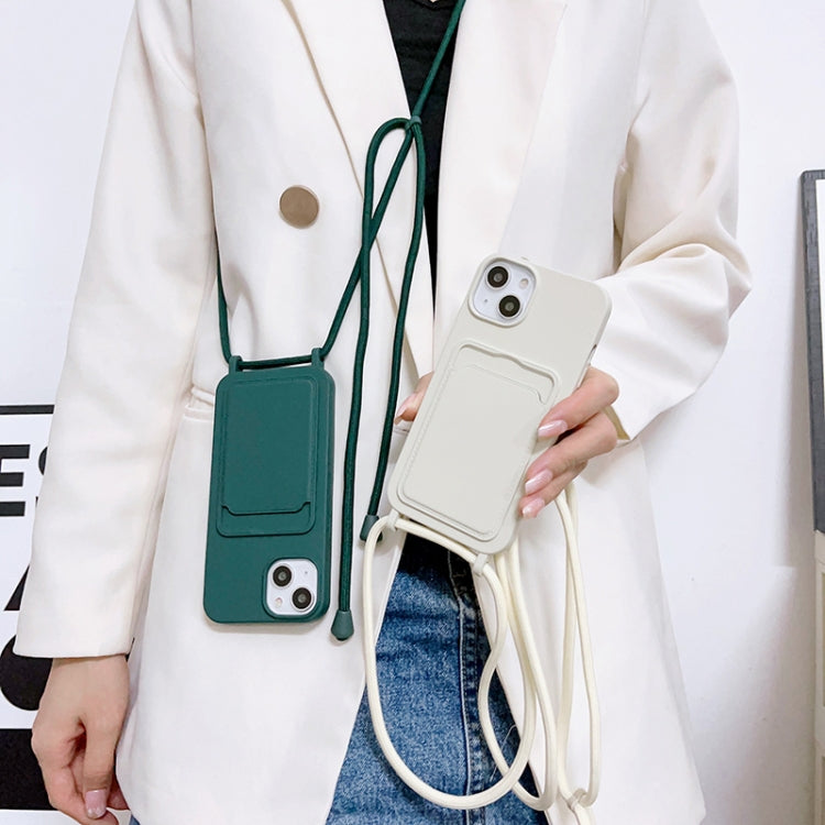 Crossbody Lanyard Elastic Silicone Card Holder Phone Case, For iPhone 13 Pro Max, For iPhone 12, For iPhone 12 Pro