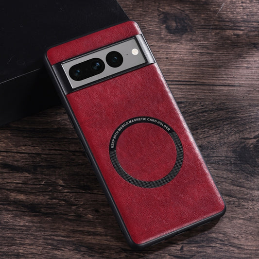 Magsafe Magnetic Ring Leather Texture Phone Case, For Google Pixel 6, For Google Pixel 6 Pro, For Google Pixel 7, For Google Pixel 7 Pro