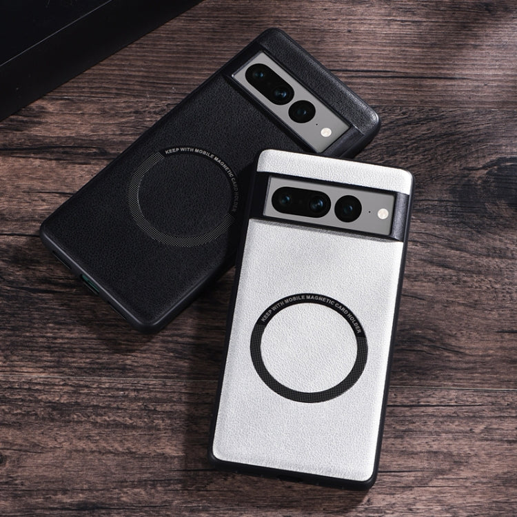 Magsafe Magnetic Ring Leather Texture Phone Case, For Google Pixel 6, For Google Pixel 6 Pro, For Google Pixel 7, For Google Pixel 7 Pro