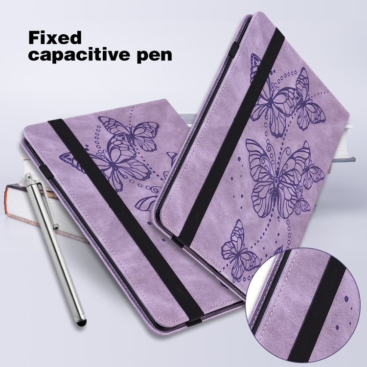 Embossed Butterfly Pattern Leather Tablet Case, For OPPO Pad Air 2022, For Realme Pad X, For Xiaomi Redmi Pad 10.61, For Nokia T20 10.4 2021, For Lenovo Tab M10 3rd Gen