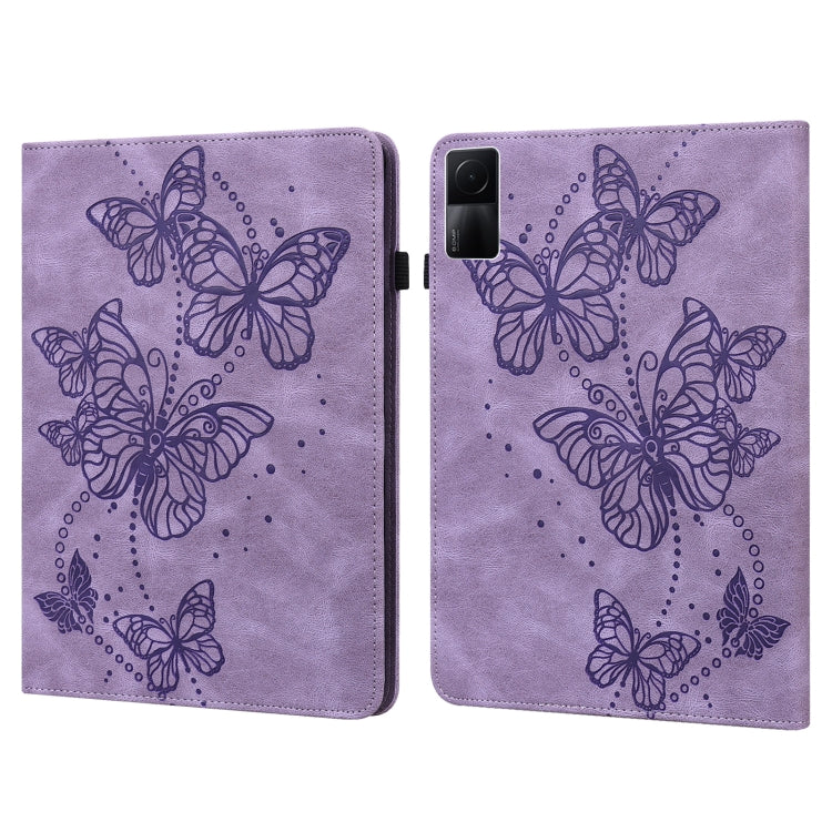 Embossed Butterfly Pattern Leather Tablet Case, For OPPO Pad Air 2022, For Realme Pad X, For Xiaomi Redmi Pad 10.61, For Nokia T20 10.4 2021, For Lenovo Tab M10 3rd Gen