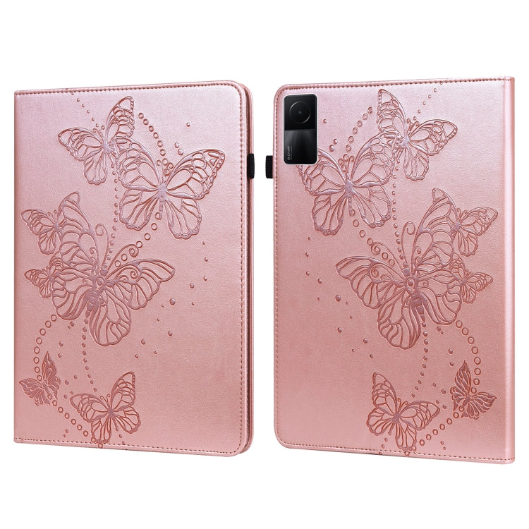 Embossed Butterfly Pattern Leather Tablet Case, For OPPO Pad Air 2022, For Realme Pad X, For Xiaomi Redmi Pad 10.61, For Nokia T20 10.4 2021, For Lenovo Tab M10 3rd Gen