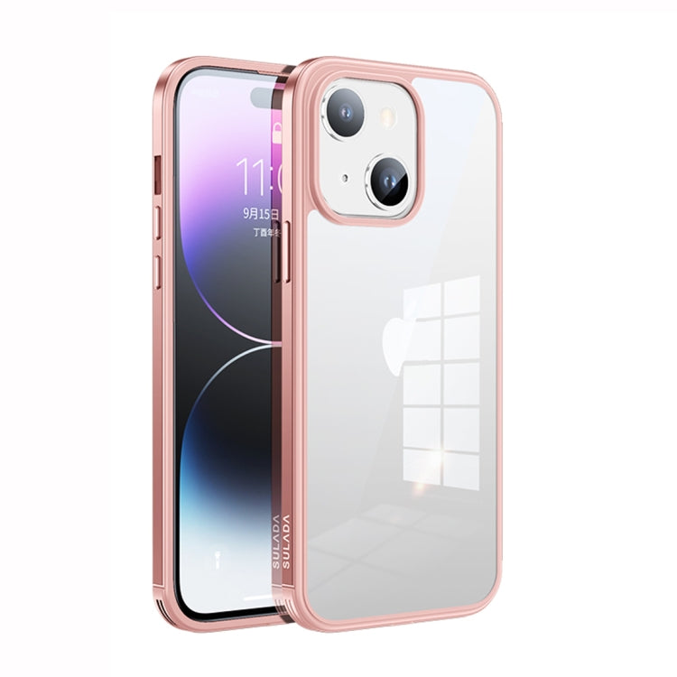 SULADA Metal Frame + Nano Glass + TPU Phone Case, For iPhone 14, For iPhone 14 Plus, For iPhone 14 Pro, For iPhone 14 Pro Max