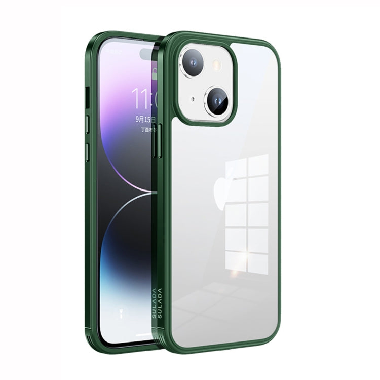 SULADA Metal Frame + Nano Glass + TPU Phone Case, For iPhone 14, For iPhone 14 Plus, For iPhone 14 Pro, For iPhone 14 Pro Max