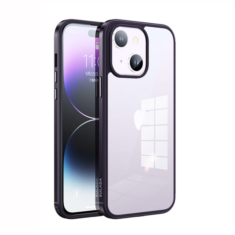 SULADA Metal Frame + Nano Glass + TPU Phone Case, For iPhone 14, For iPhone 14 Plus, For iPhone 14 Pro, For iPhone 14 Pro Max