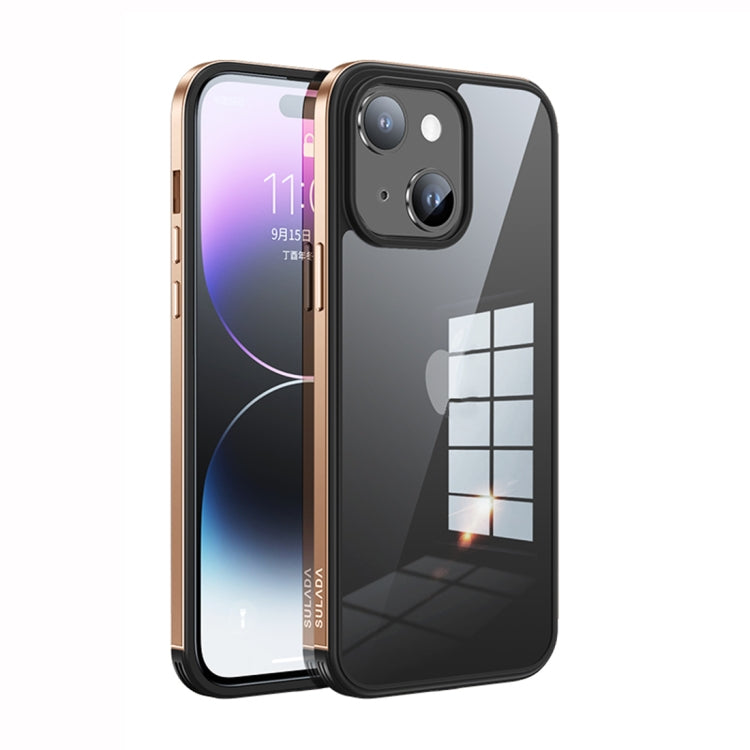 SULADA Metal Frame + Nano Glass + TPU Phone Case, For iPhone 14, For iPhone 14 Plus, For iPhone 14 Pro, For iPhone 14 Pro Max