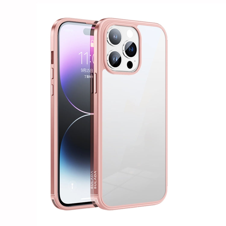 SULADA Metal Frame + Nano Glass + TPU Phone Case, For iPhone 14, For iPhone 14 Plus, For iPhone 14 Pro, For iPhone 14 Pro Max