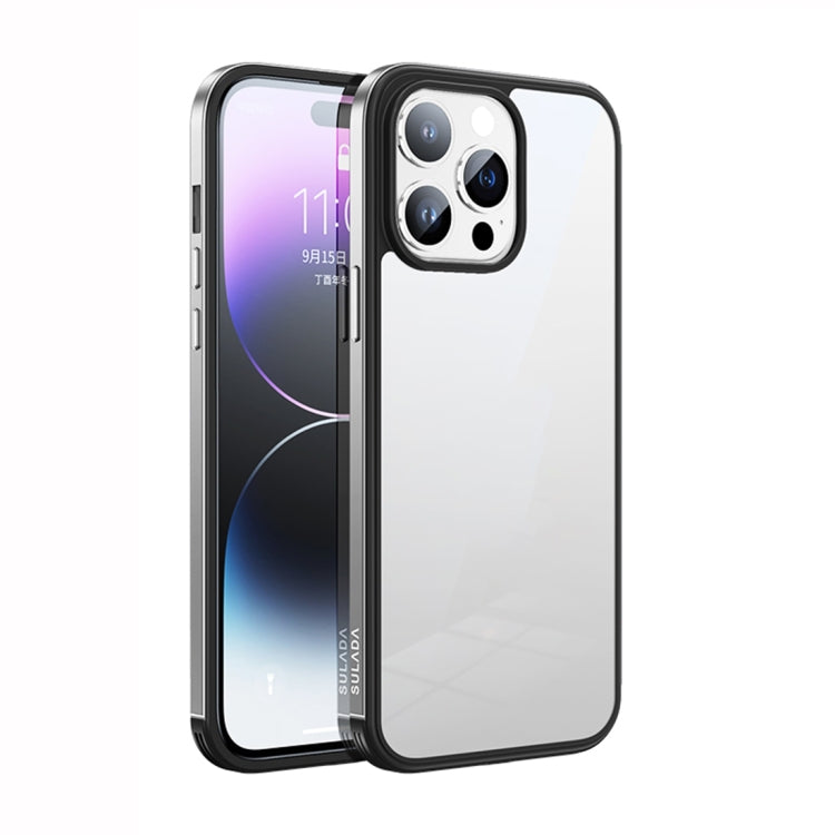 SULADA Metal Frame + Nano Glass + TPU Phone Case, For iPhone 14, For iPhone 14 Plus, For iPhone 14 Pro, For iPhone 14 Pro Max
