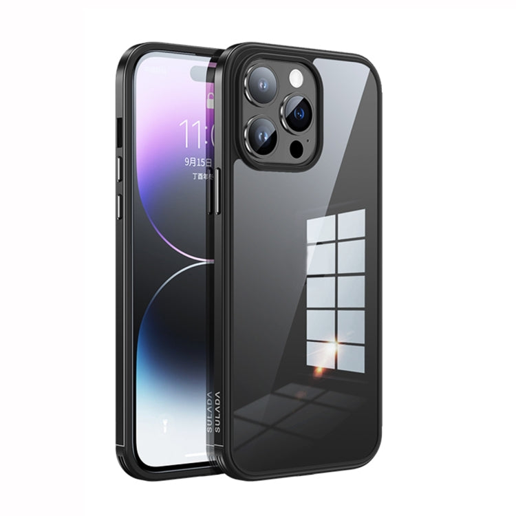 SULADA Metal Frame + Nano Glass + TPU Phone Case, For iPhone 14, For iPhone 14 Plus, For iPhone 14 Pro, For iPhone 14 Pro Max