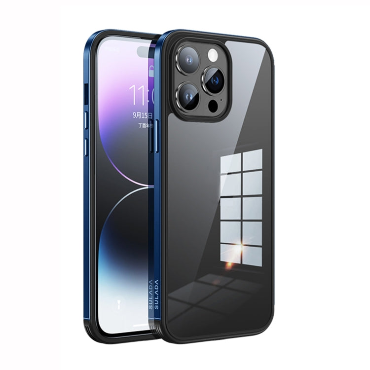 SULADA Metal Frame + Nano Glass + TPU Phone Case, For iPhone 14, For iPhone 14 Plus, For iPhone 14 Pro, For iPhone 14 Pro Max