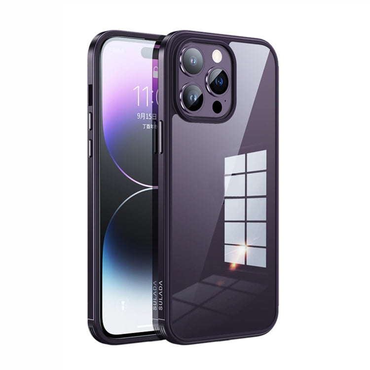 SULADA Metal Frame + Nano Glass + TPU Phone Case, For iPhone 14, For iPhone 14 Plus, For iPhone 14 Pro, For iPhone 14 Pro Max