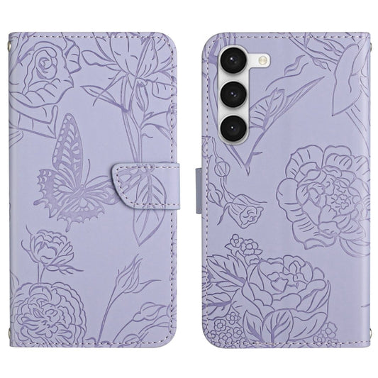 HT03 Skin Feel Butterfly Embossed Flip Leather Phone Case, For Samsung Galaxy S23+ 5G, For Sharp Aquos Sense7 SH-V48, For Xiaomi 12 Lite NE, For Samsung Galaxy A04E, For Samsung Galaxy A14 5G, For OnePlus Nord N300