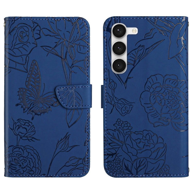 HT03 Skin Feel Butterfly Embossed Flip Leather Phone Case, For Samsung Galaxy S23+ 5G, For Sharp Aquos Sense7 SH-V48, For Xiaomi 12 Lite NE, For Samsung Galaxy A04E, For Samsung Galaxy A14 5G, For OnePlus Nord N300