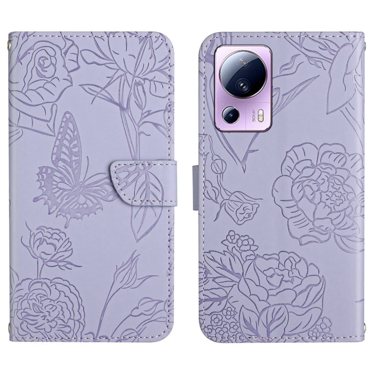 HT03 Skin Feel Butterfly Embossed Flip Leather Phone Case, For Samsung Galaxy S23+ 5G, For Sharp Aquos Sense7 SH-V48, For Xiaomi 12 Lite NE, For Samsung Galaxy A04E, For Samsung Galaxy A14 5G, For OnePlus Nord N300