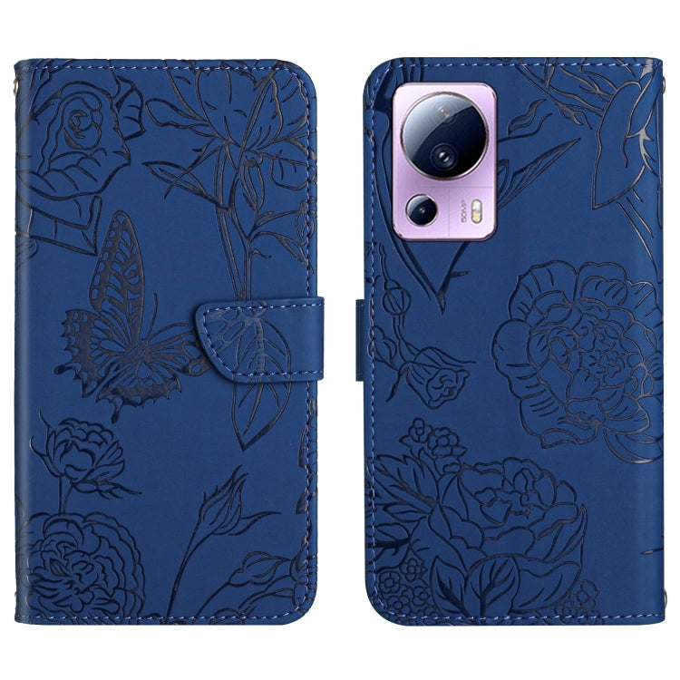 HT03 Skin Feel Butterfly Embossed Flip Leather Phone Case, For Samsung Galaxy S23+ 5G, For Sharp Aquos Sense7 SH-V48, For Xiaomi 12 Lite NE, For Samsung Galaxy A04E, For Samsung Galaxy A14 5G, For OnePlus Nord N300
