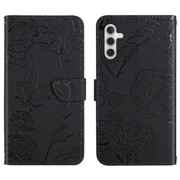 HT03 Skin Feel Butterfly Embossed Flip Leather Phone Case, For Samsung Galaxy S23+ 5G, For Sharp Aquos Sense7 SH-V48, For Xiaomi 12 Lite NE, For Samsung Galaxy A04E, For Samsung Galaxy A14 5G, For OnePlus Nord N300