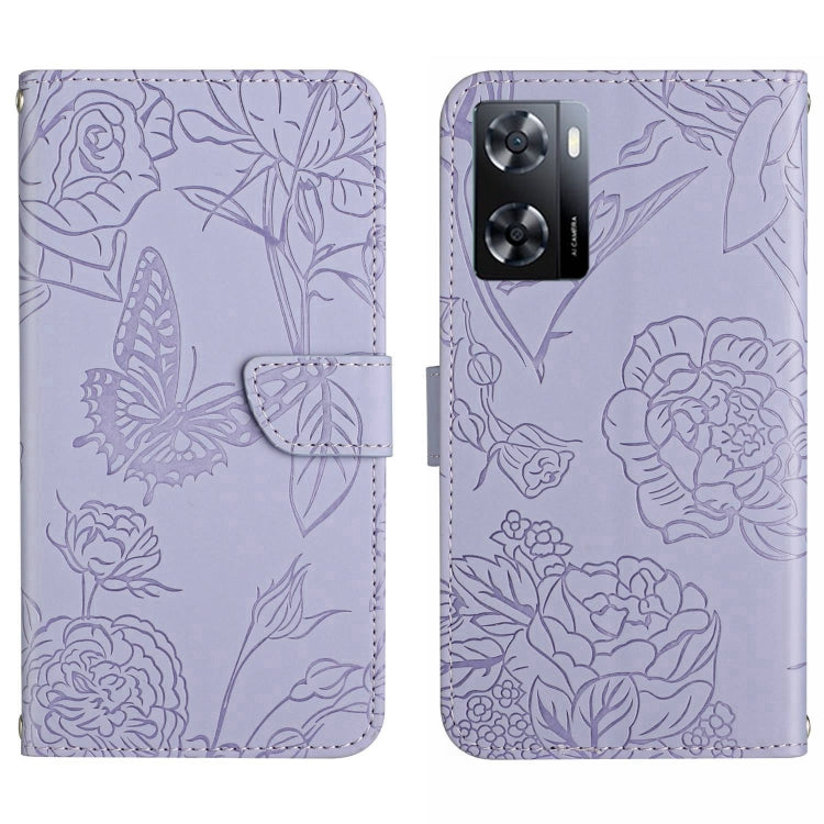 HT03 Skin Feel Butterfly Embossed Flip Leather Phone Case, For Samsung Galaxy S23+ 5G, For Sharp Aquos Sense7 SH-V48, For Xiaomi 12 Lite NE, For Samsung Galaxy A04E, For Samsung Galaxy A14 5G, For OnePlus Nord N300