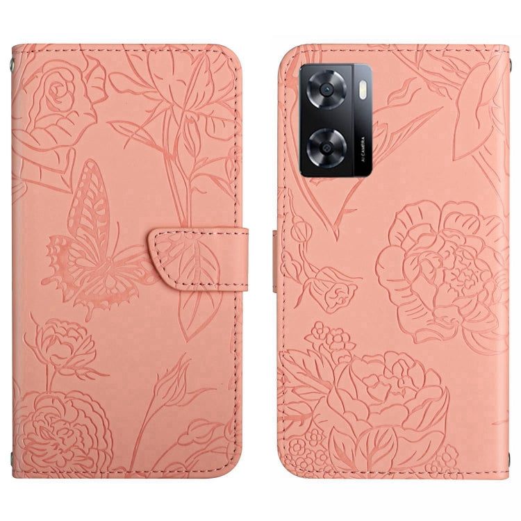 HT03 Skin Feel Butterfly Embossed Flip Leather Phone Case, For Samsung Galaxy S23+ 5G, For Sharp Aquos Sense7 SH-V48, For Xiaomi 12 Lite NE, For Samsung Galaxy A04E, For Samsung Galaxy A14 5G, For OnePlus Nord N300