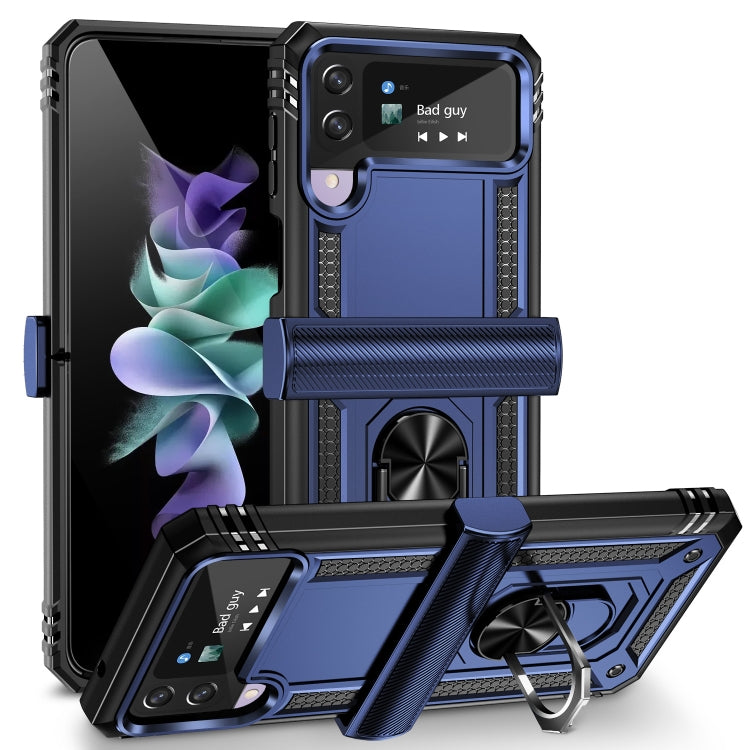Shockproof TPU + PC Protective Phone Case with 360 Degree Rotating Holder, For Samsung Galaxy Z Flip4, For Samsung Galaxy Z Flip3 5G